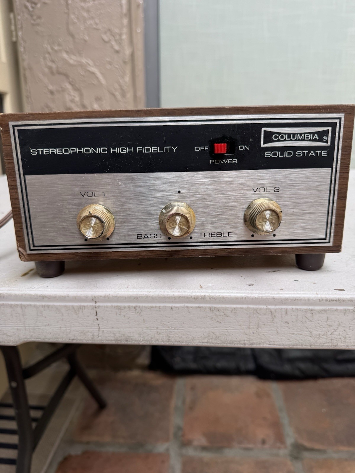 Columbia vintage mini stereo solid state amp