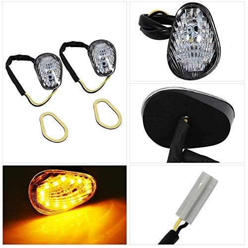 Motorcycle Turn Light, Flush Mount Turn, 1 Pair Amber Motorcycle LED Clear