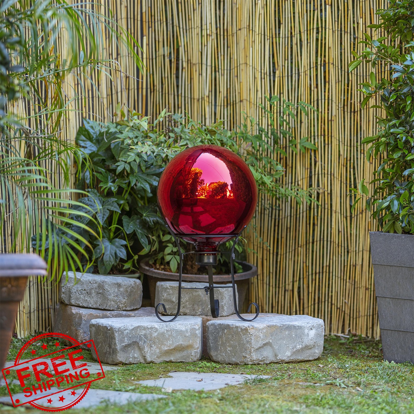 Alpine Corporation 10" Red Gazing Globe