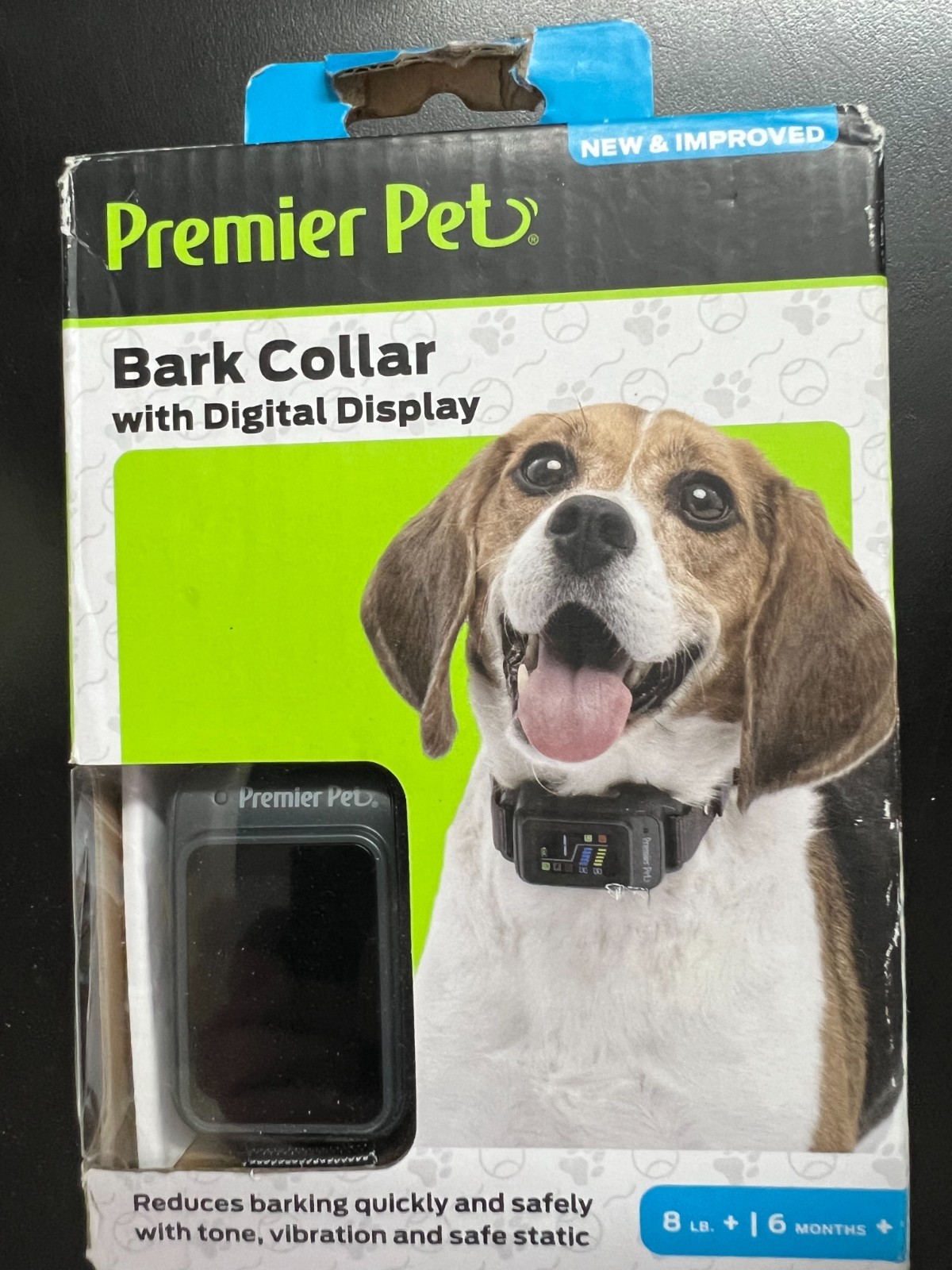 Premier Pet Bark Collar w/Digital Display For Dogs 8 lbs+ 6 Months+ 9936