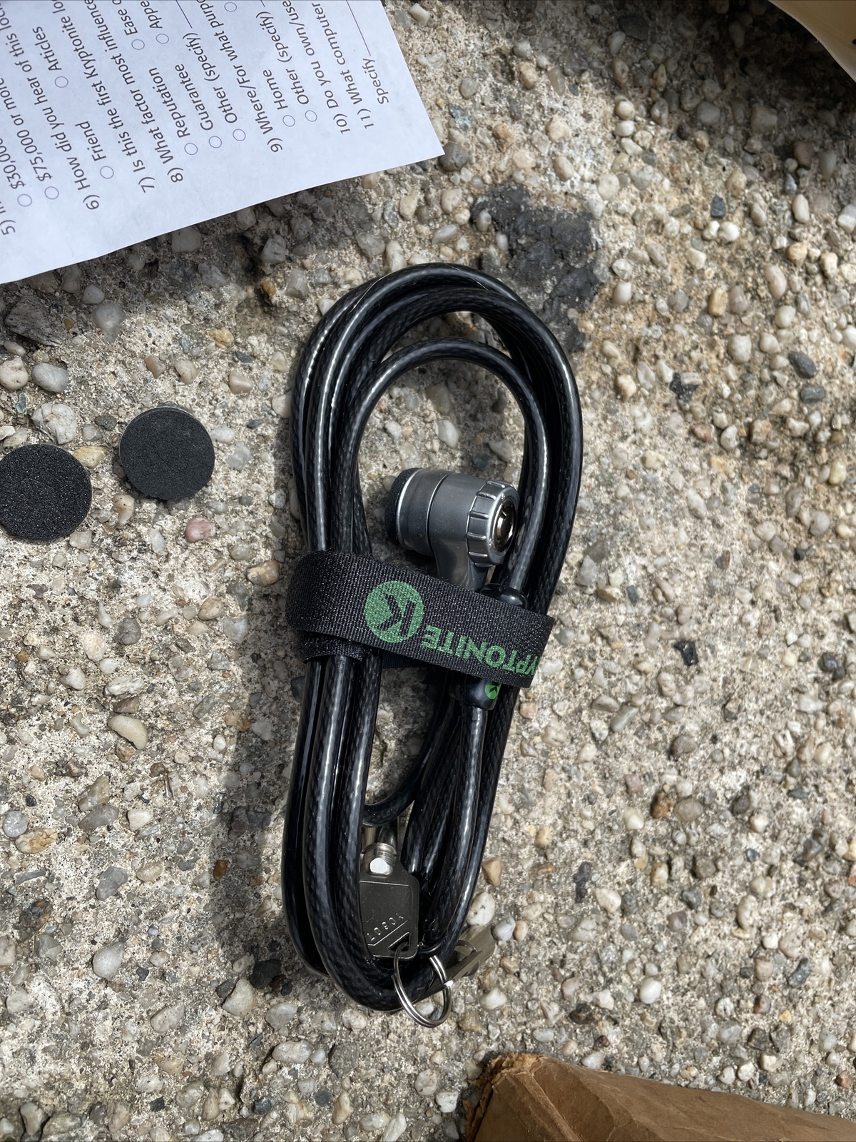 Kryptonite 5mm Key Cable Lock Notebook Computer Anti Theft
