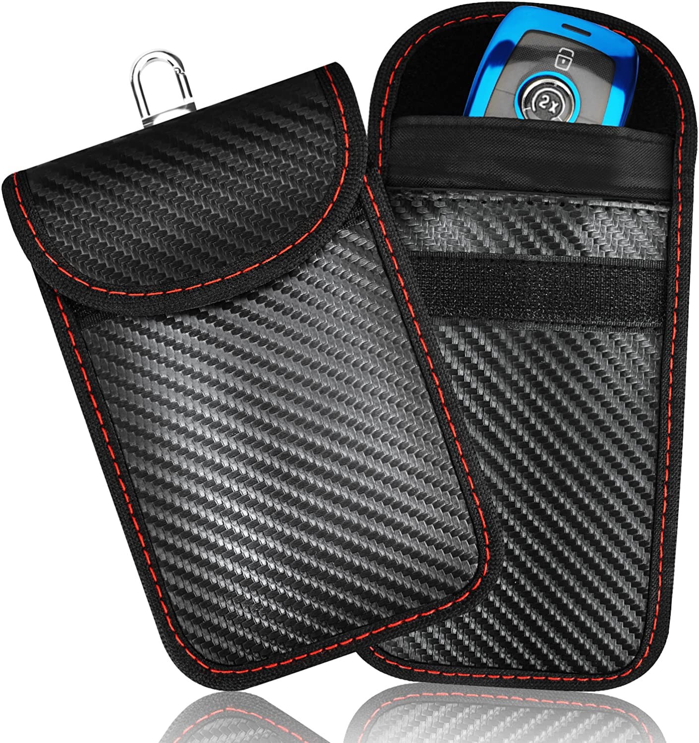 GOODEN ATIM Upgraded Faraday Bag for Key Fob (2 5.5x3.5 inches, Black
