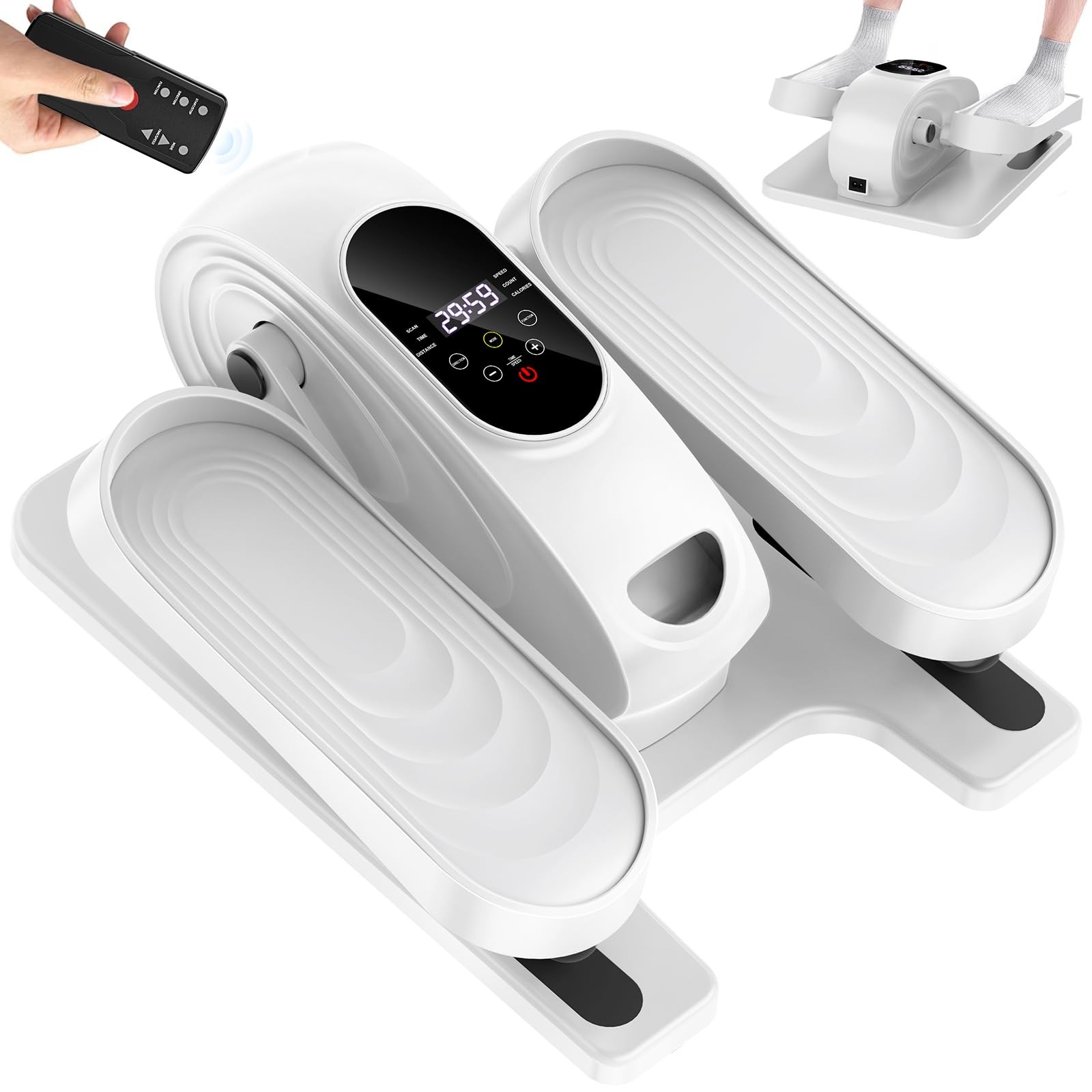 DamKee Under Desk Elliptical Exercise Machine, Electric Ellipse Leg Exerciser...