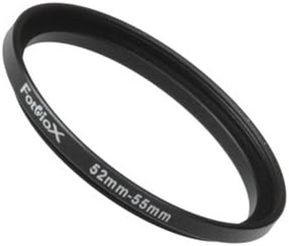 Metal Step up Ring, Anodized Black Metal 52Mm-55Mm, 52-55 Mm