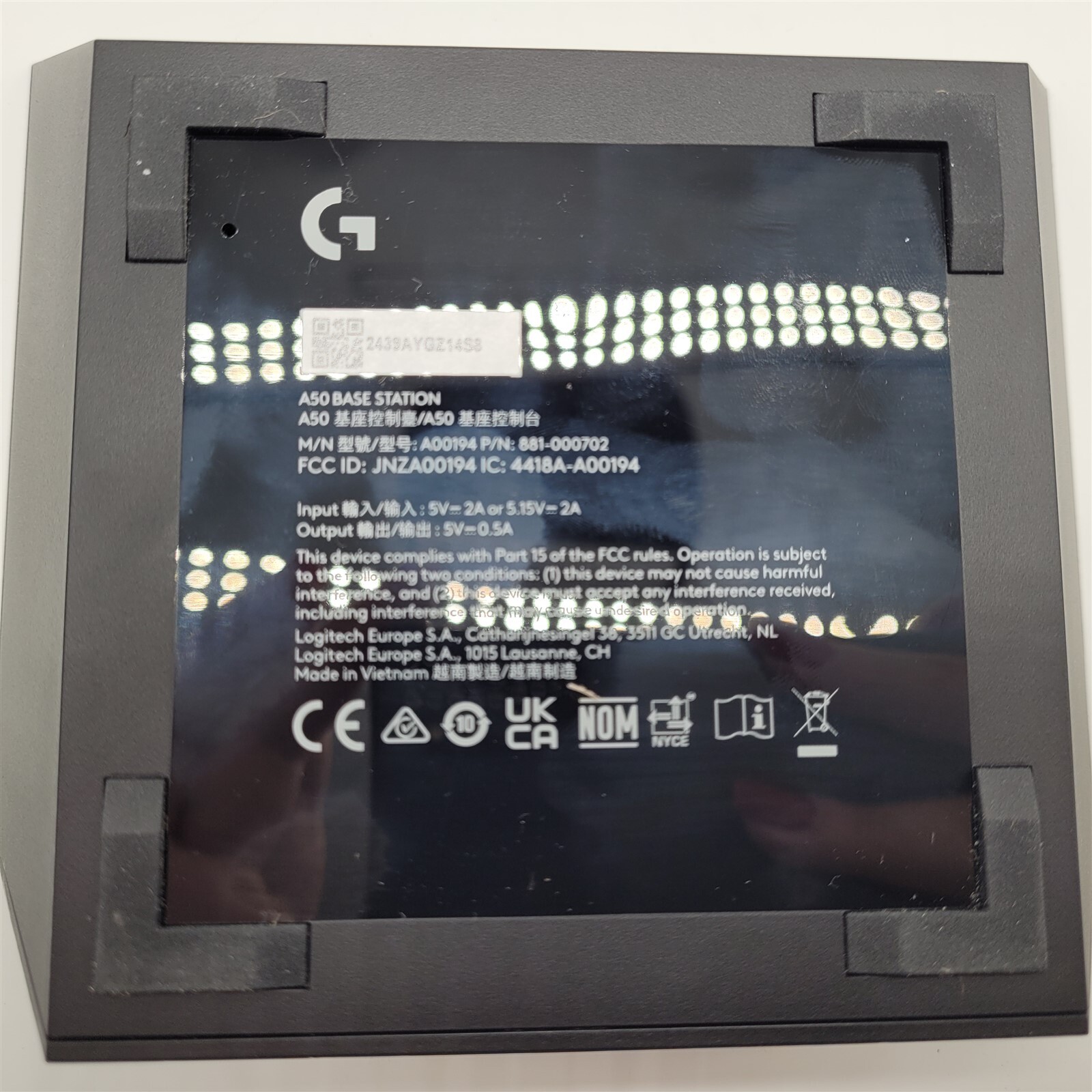 Replacement Genuine Base Station for Logitech G Astro A50 Headset, Black