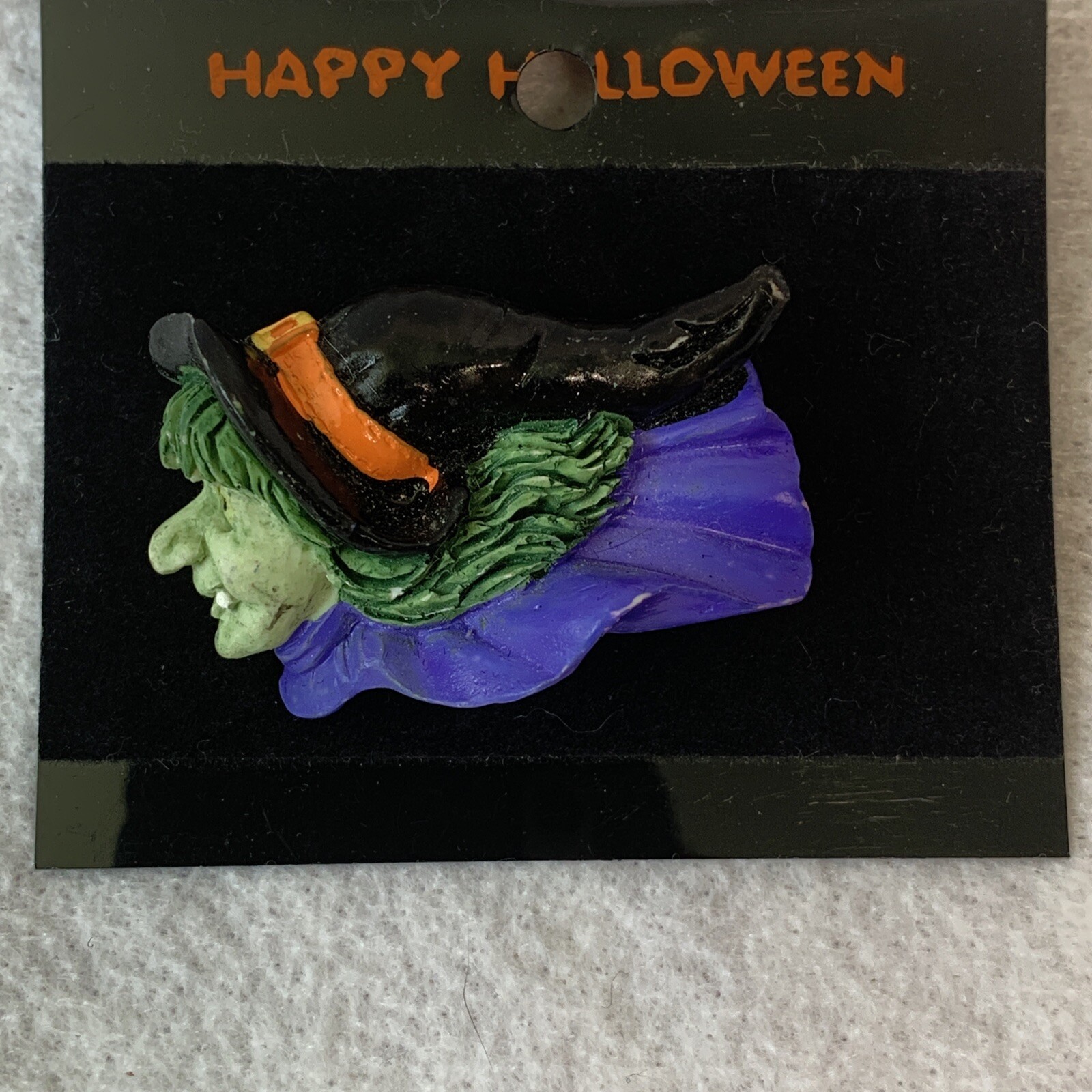 Flying Witch Profile Resin Colorful Halloween Brooch Lapel Pin
