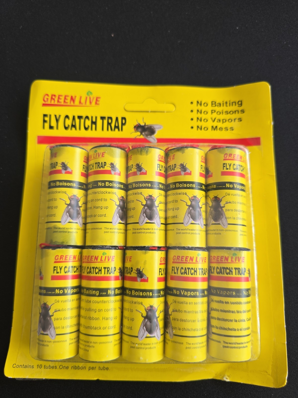 10 Rolls Insect Bug Fly Glue Paper Catcher Sticky Flies Trap Ribbon Tape Strip