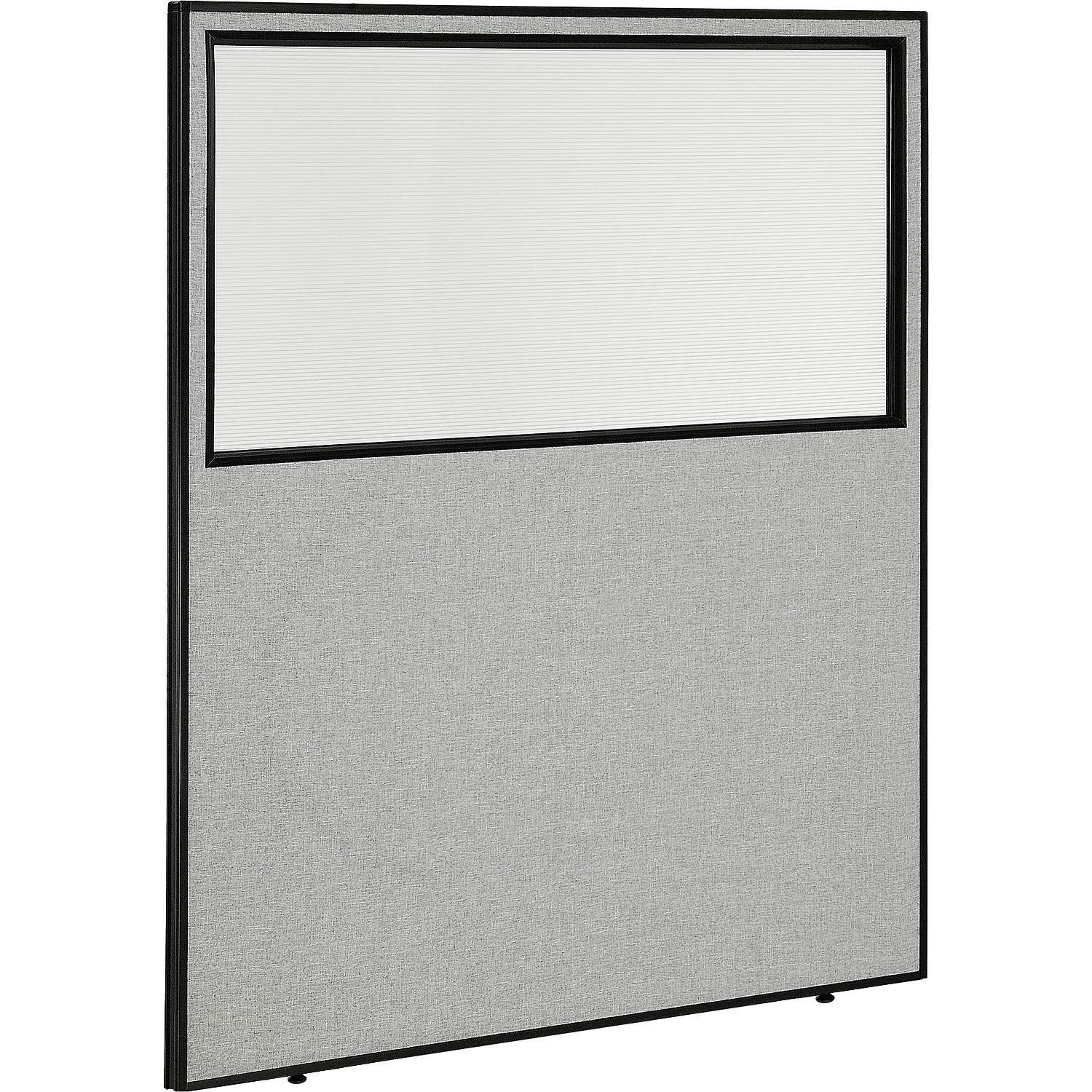 Global Industrial Office Partition Panel With Partial Window 60-1/4"W x 96"H