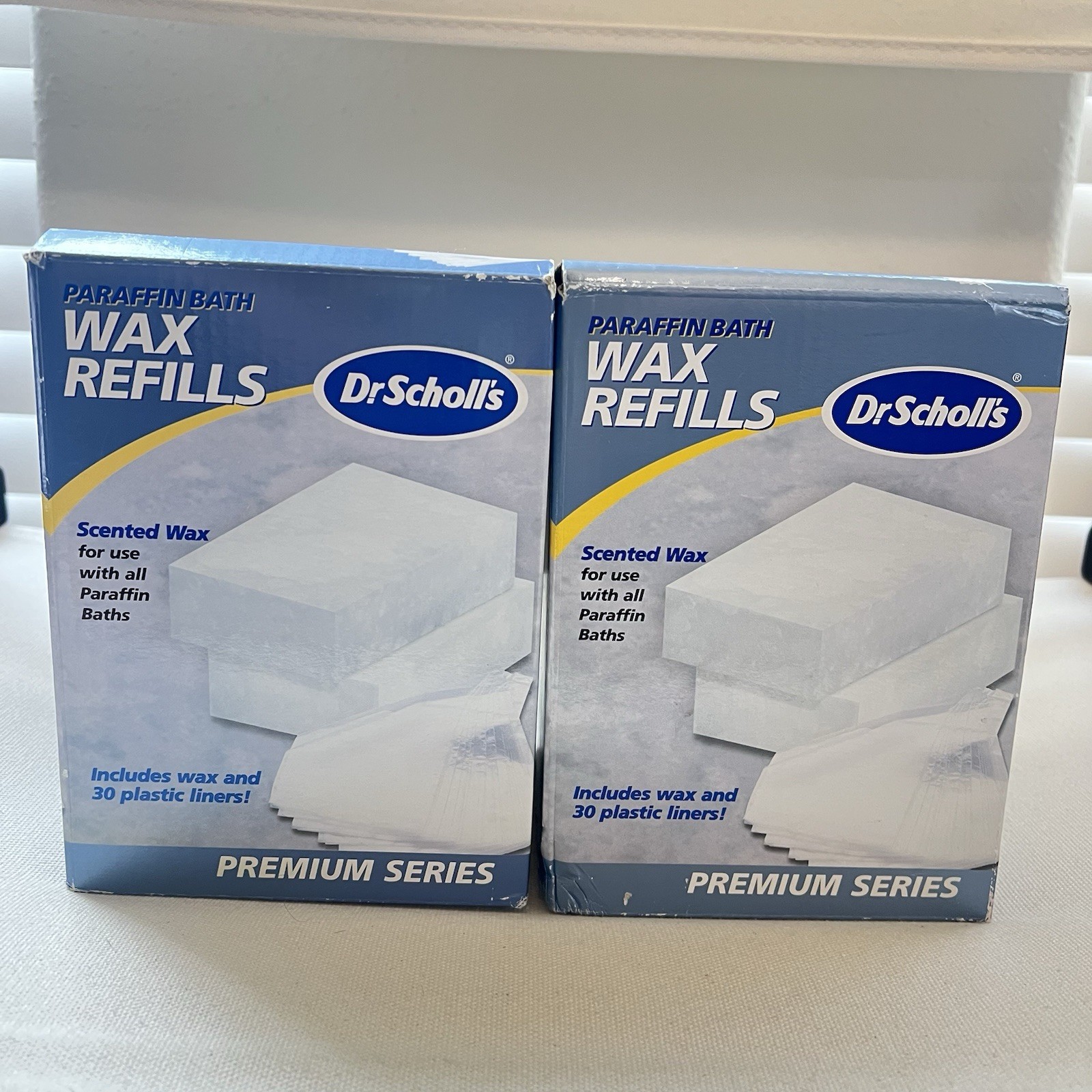 Lot Of 2 Dr Scholls 2 Pound Wax Refills for Paraffin Bath w/30 Plastic Liners