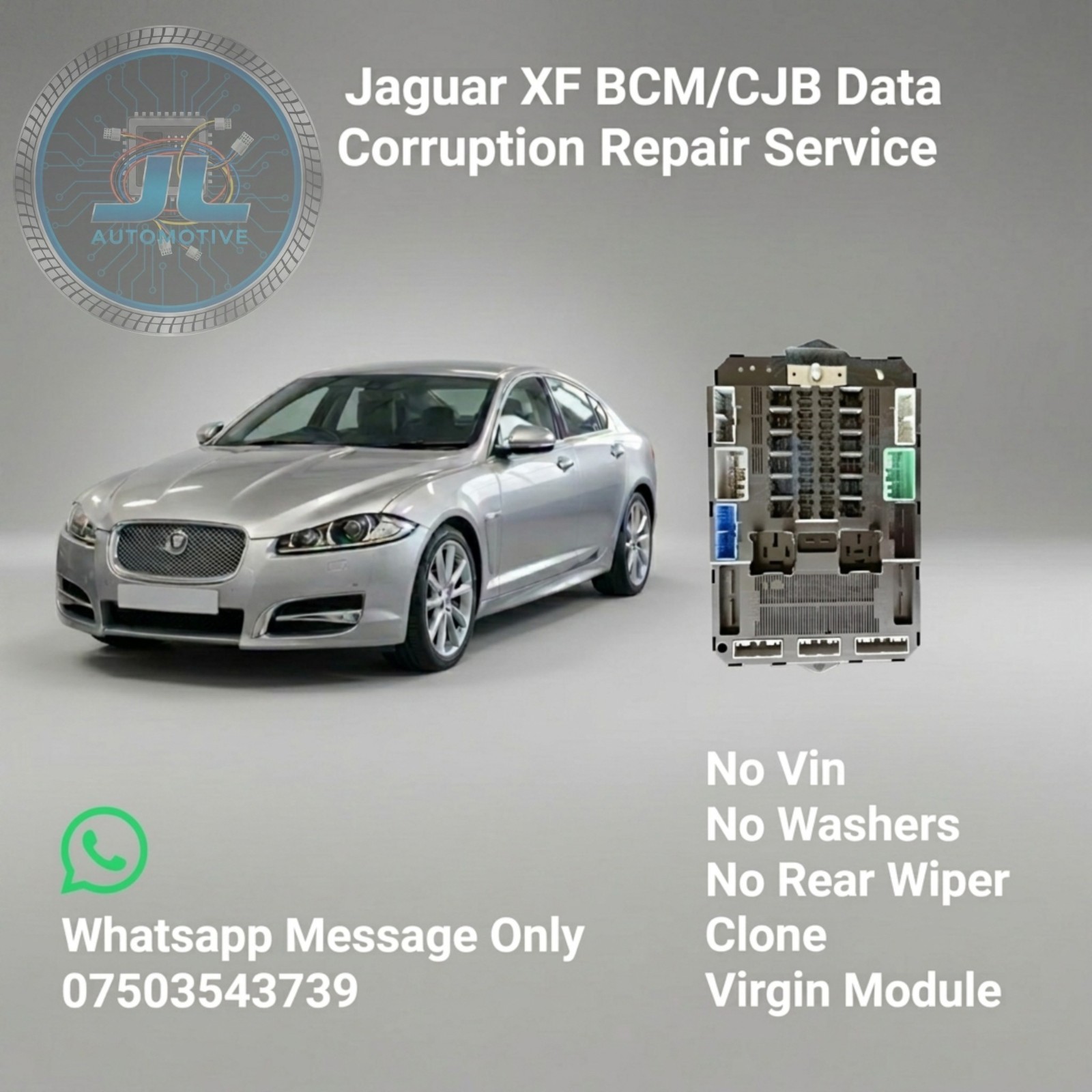 JAGUAR XF X250 Corrupt BCM Junction Box Repair No Keys Found No Washers No Vin