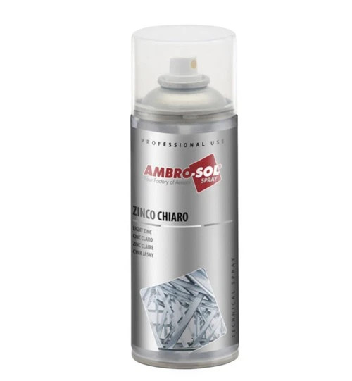 Light zinc spray paint  amber-sol aerosol 400ml rust prevention