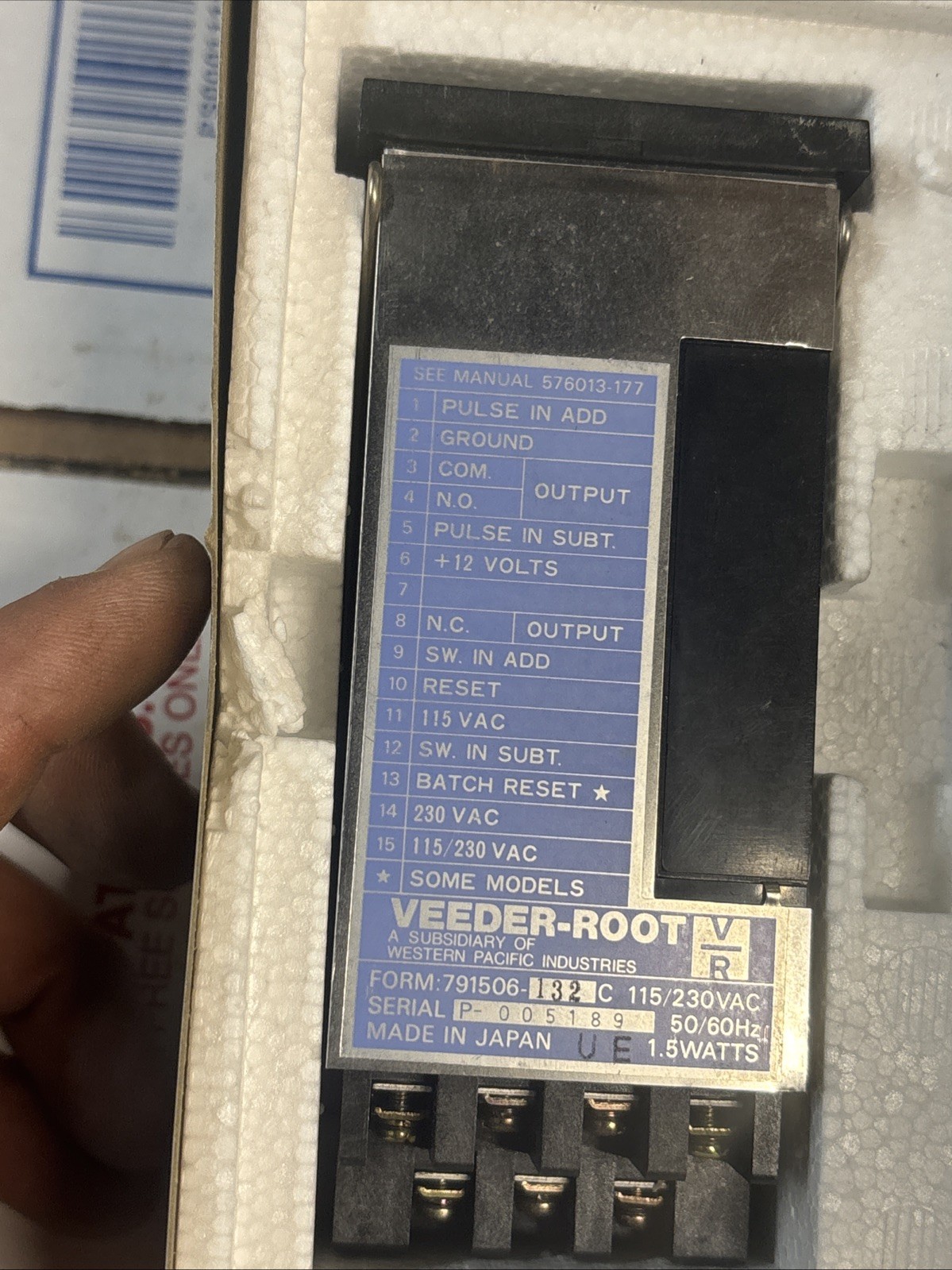 Veeder-Root 791506-132 115/230 V AC Digital Predetermining Counter Module