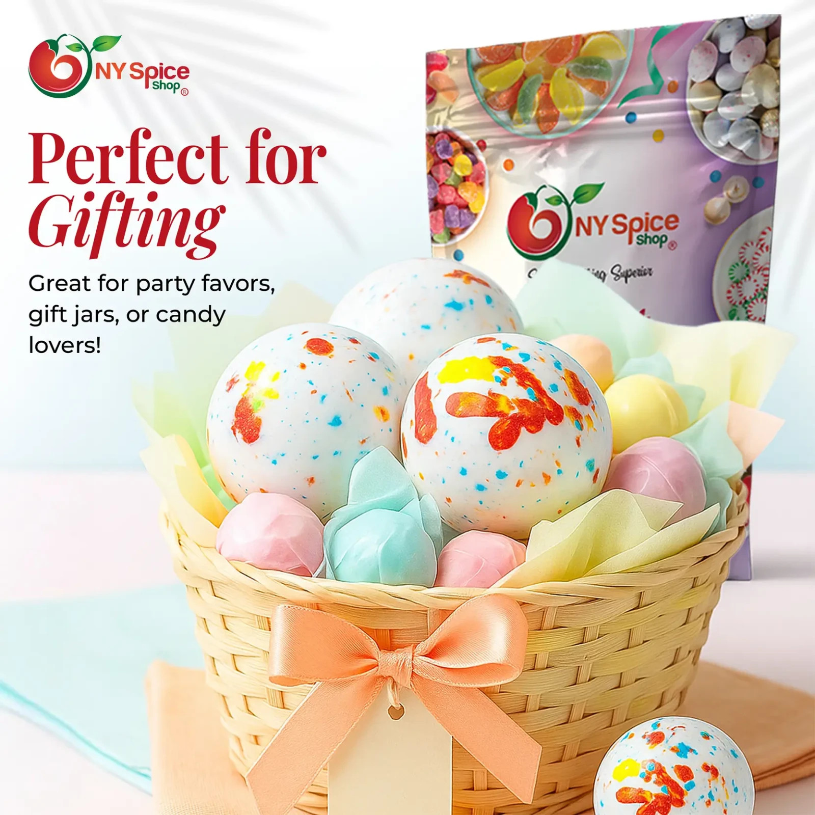 2.25" Psychedelic Jawbreakers – Colorful Hard Candy Spheres with Fruit Center