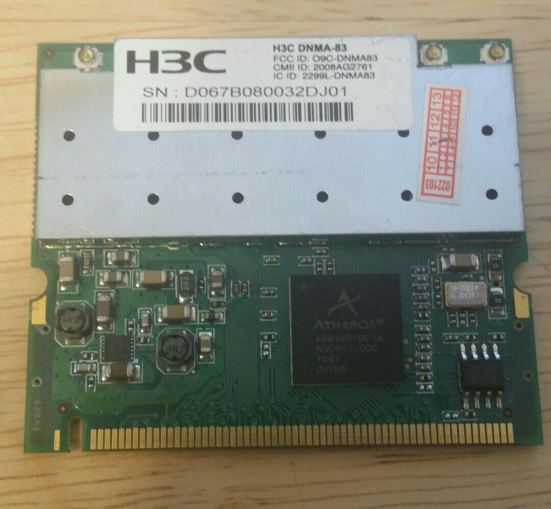 H3C DNMA-83 ~ Wireless mini PCI Card ~ WLAN a+b+g+n mini-PCI Module