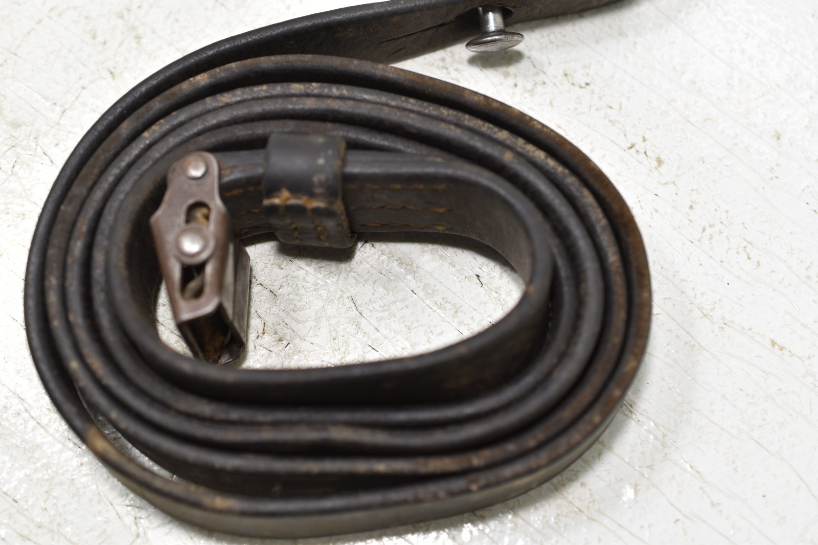 German WWII WW2 or post war 54" Leather Rifle Sling MP Mauser