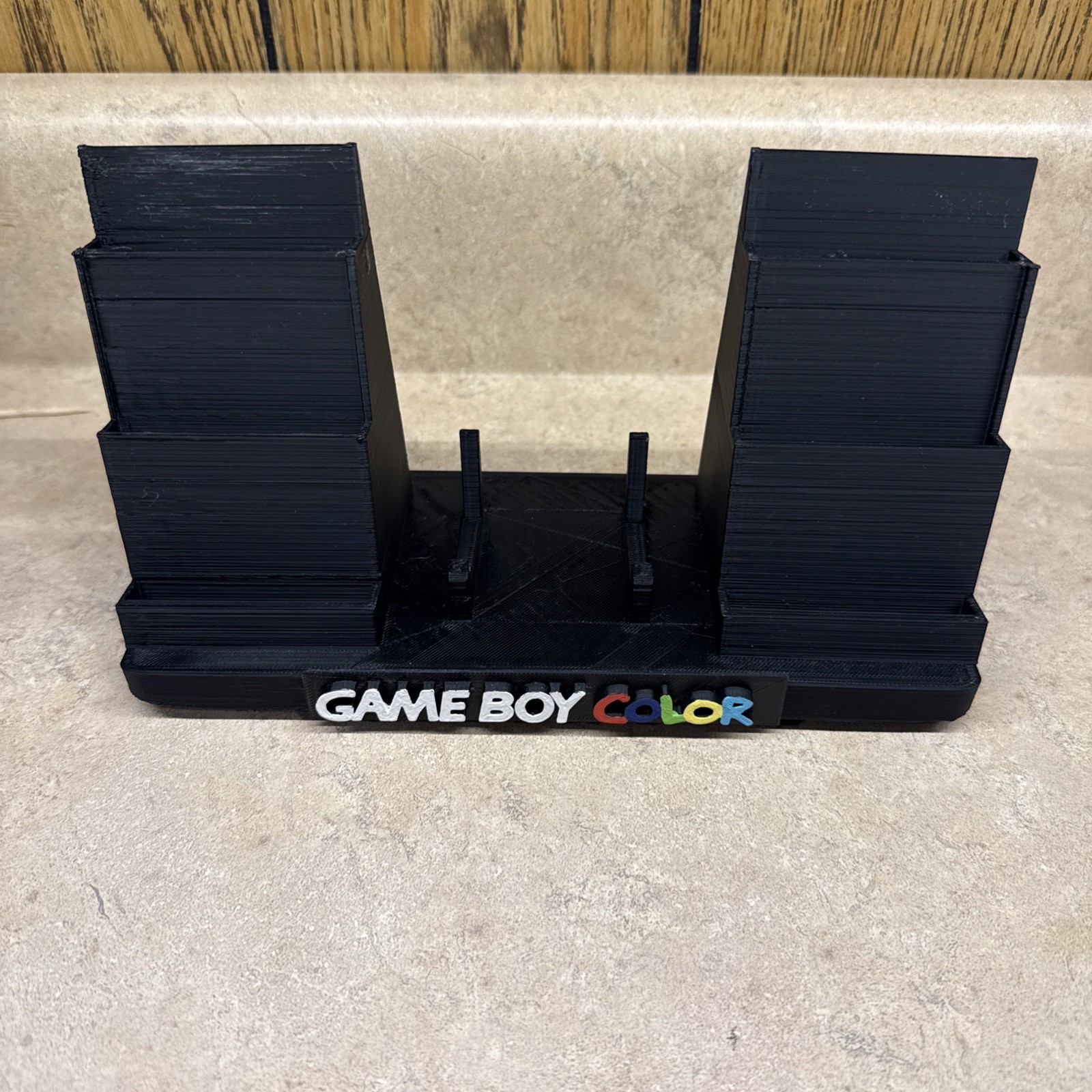 Gameboy Color Display Stand With Cartridge Holders