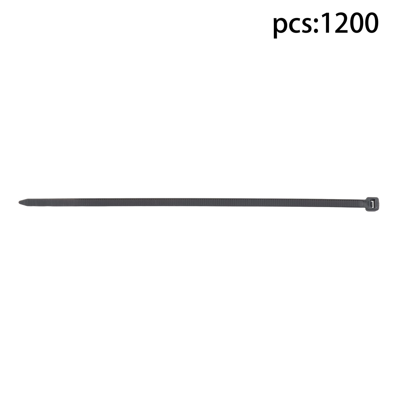 8 Inches, 65 lb Tensile Strength, Self-locking Nylon Cable Ties, Black, 1200Pcs