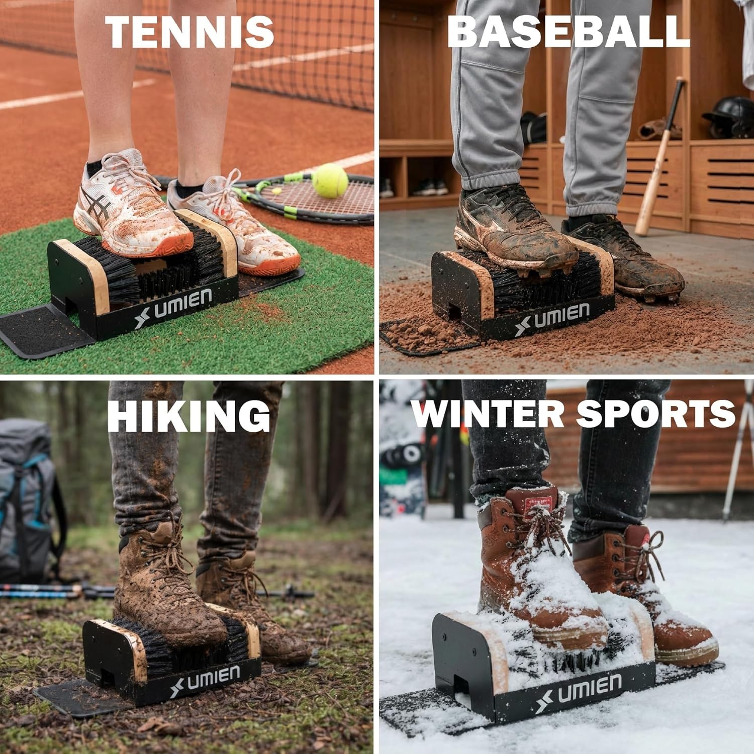 Heavy-Duty Boot Scraper & Shoe Brush with Flaps for Efficient Outdoor Cleaning
