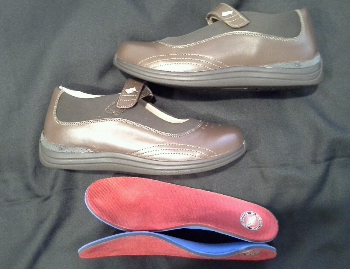 Drew Leather Man Made Brown Orthopedic Shoes  Lynco Orthotics sole Inserts