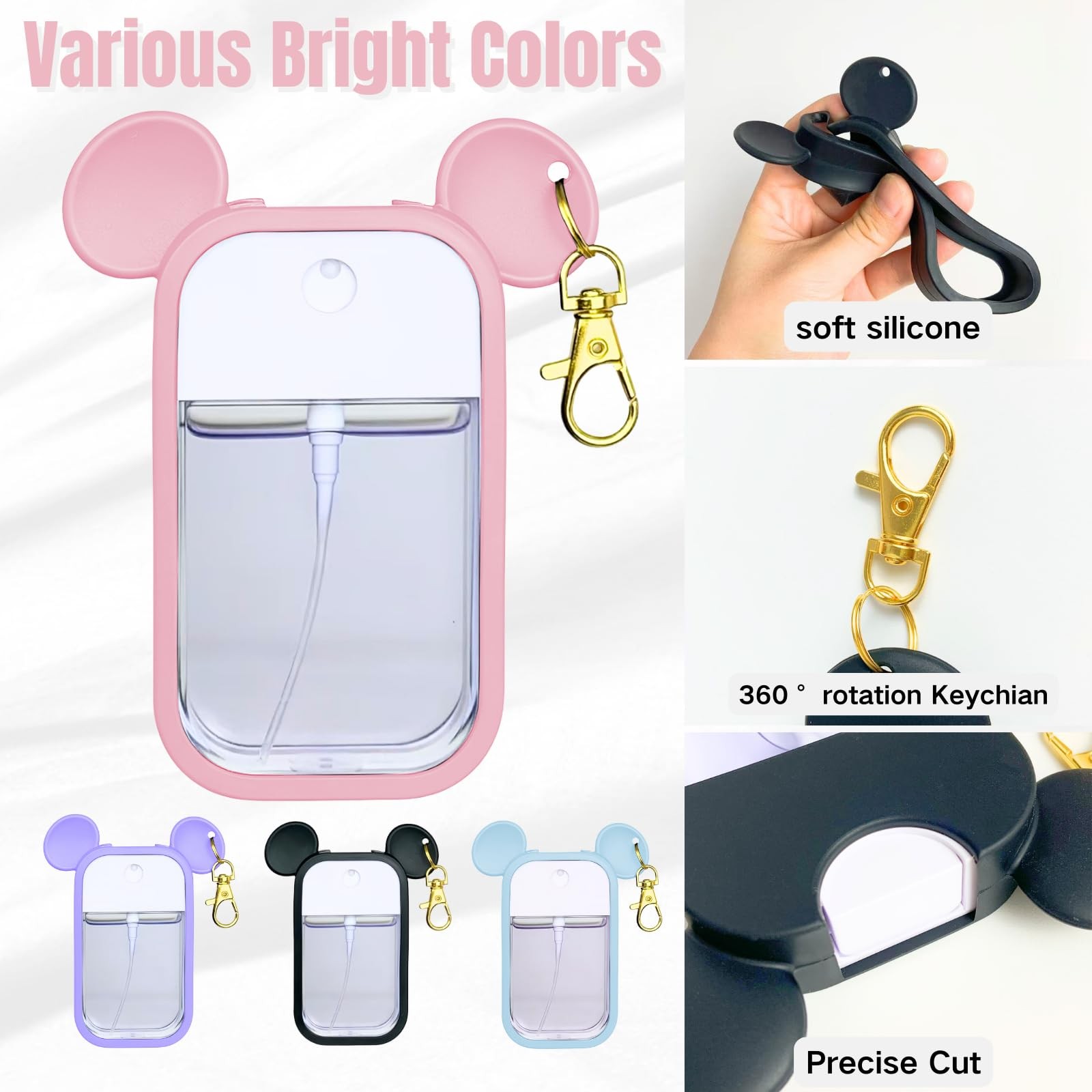Mouse Design Silicone Case Compatible withHand Sanitizer Spray 1