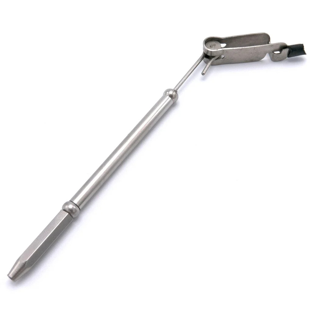 4" Stainless Steel Rotary Hackle Plier w/ Half Hitch