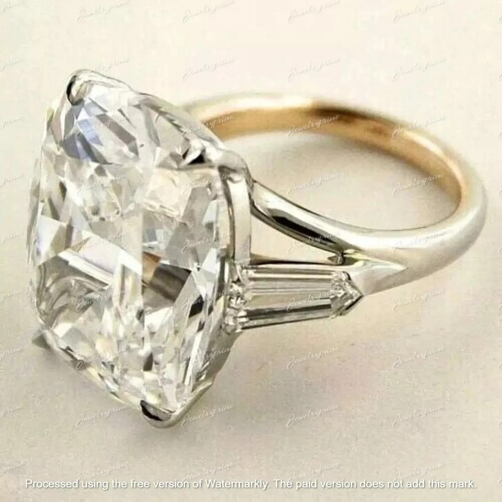 4 Ct Cushion Cut Lab-Created Diamond Wedding Women's Ring 14k White Gold Plated