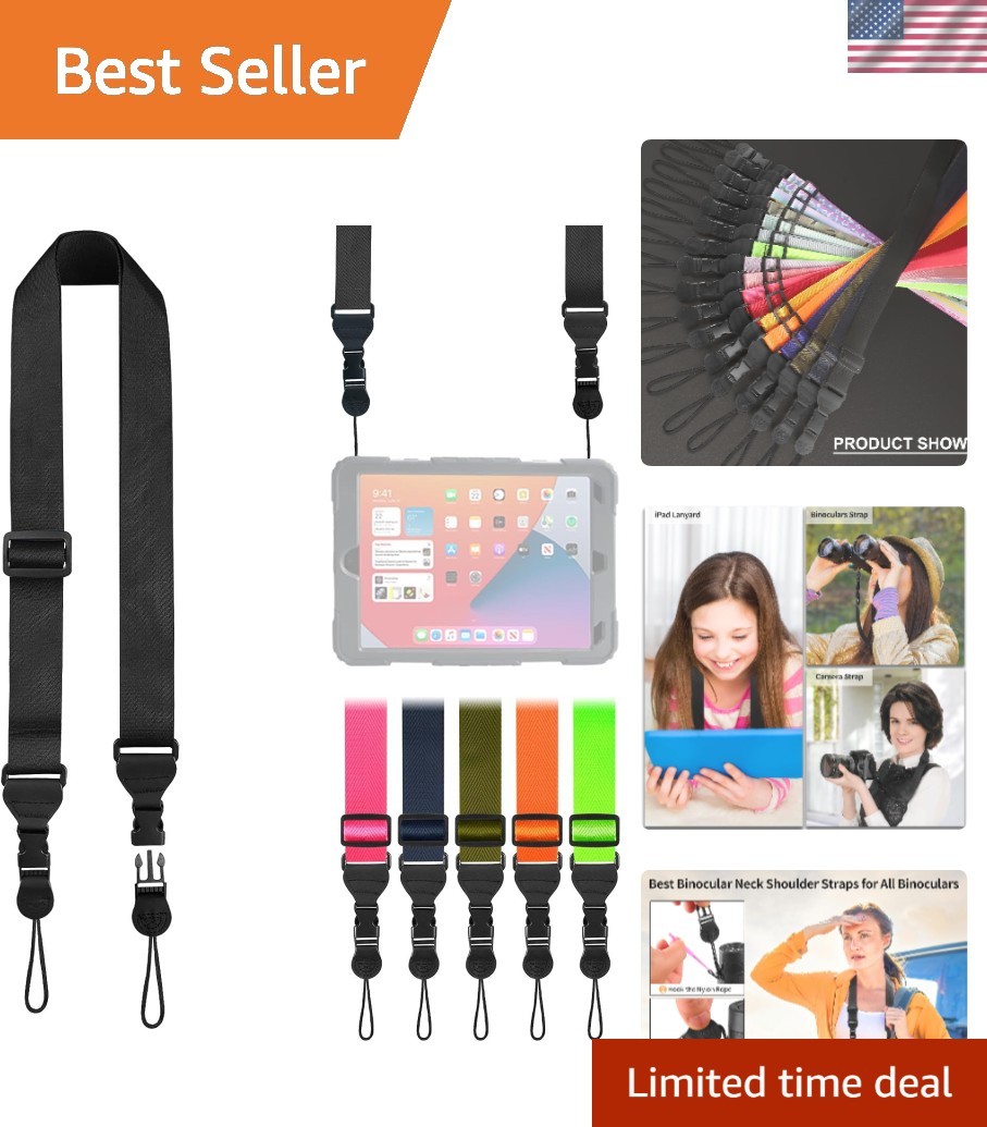 Adjustable Shoulder Strap, Nylon Camera Strap, Comfortable Neck Strap for iPa...