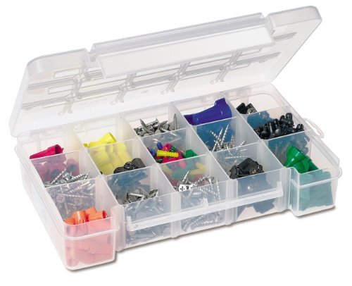 Plastic Portable Parts Storage Case For Hardware And Crafts With Hinged Li