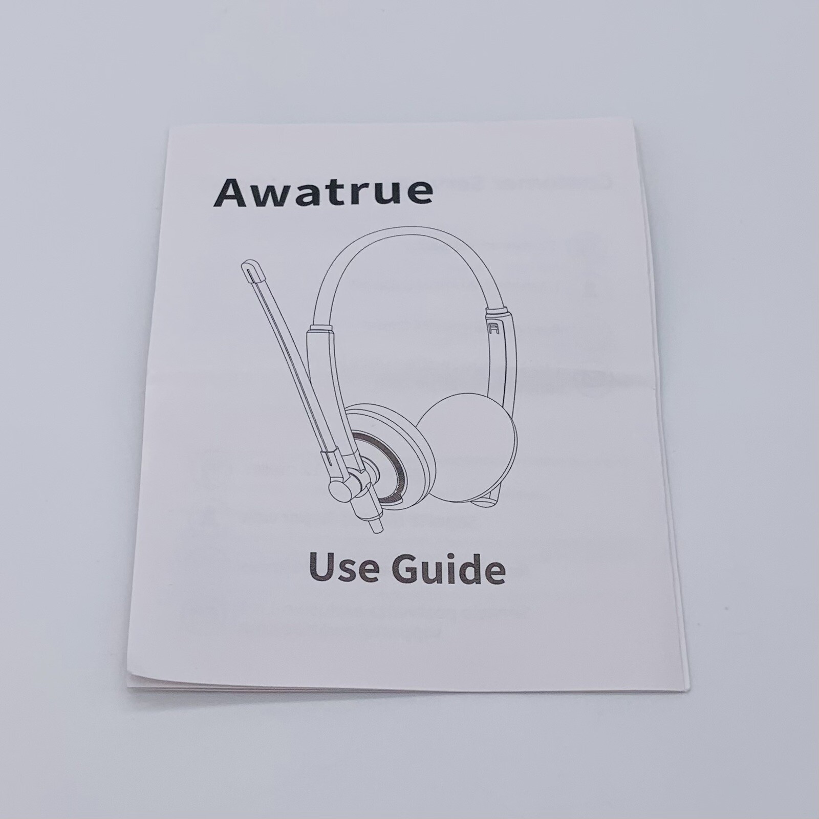 Awatrue Computer Headset EH05 with Microphone Wired 3.5mm Jack Black - Open Box