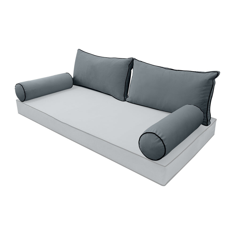 SLIPCOVER ONLY Contrast Full Style V2 Velvet Indoor Daybed Bolster Cushion AD347