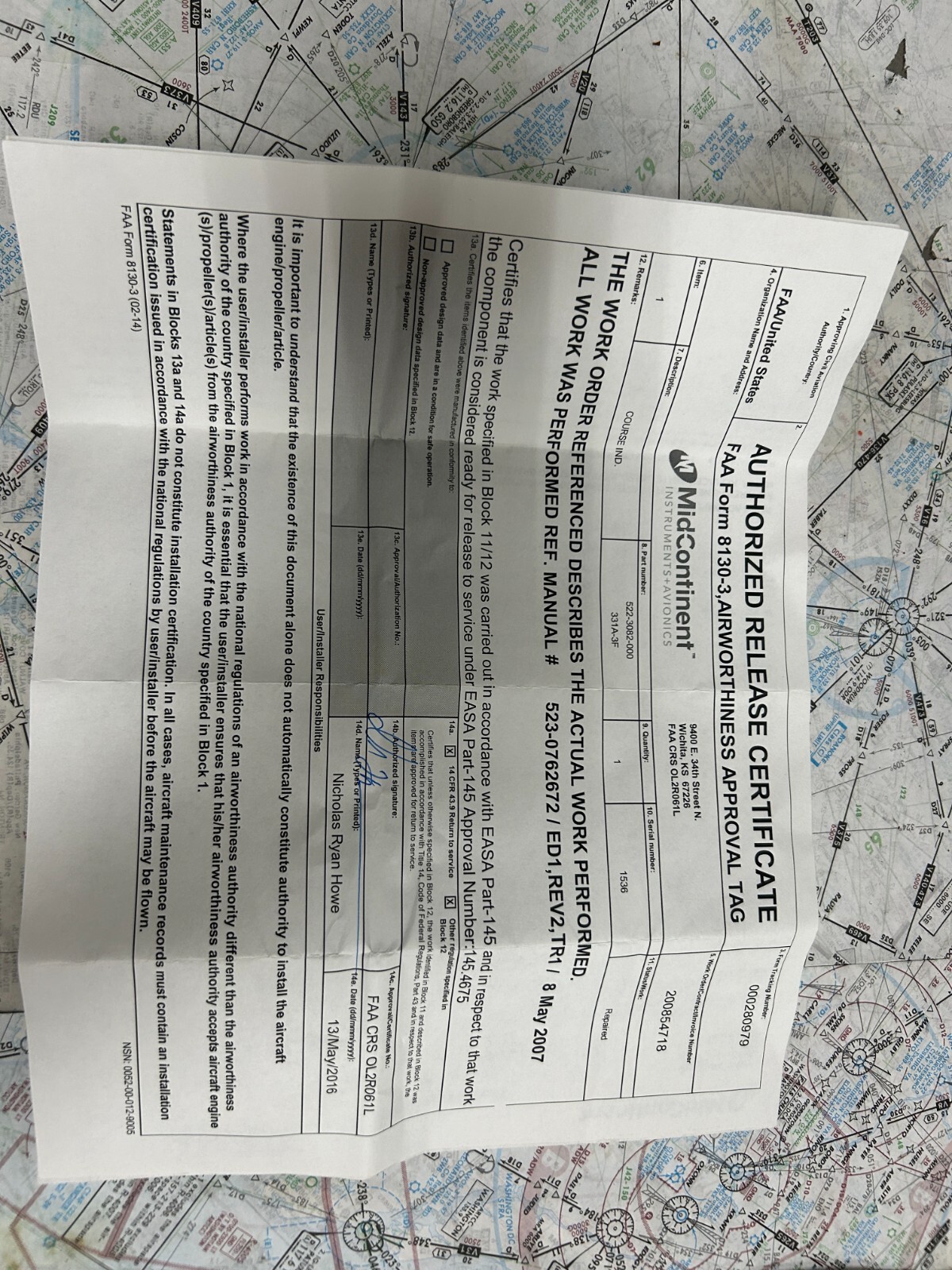Course Indicator P/N: 522-3082-000