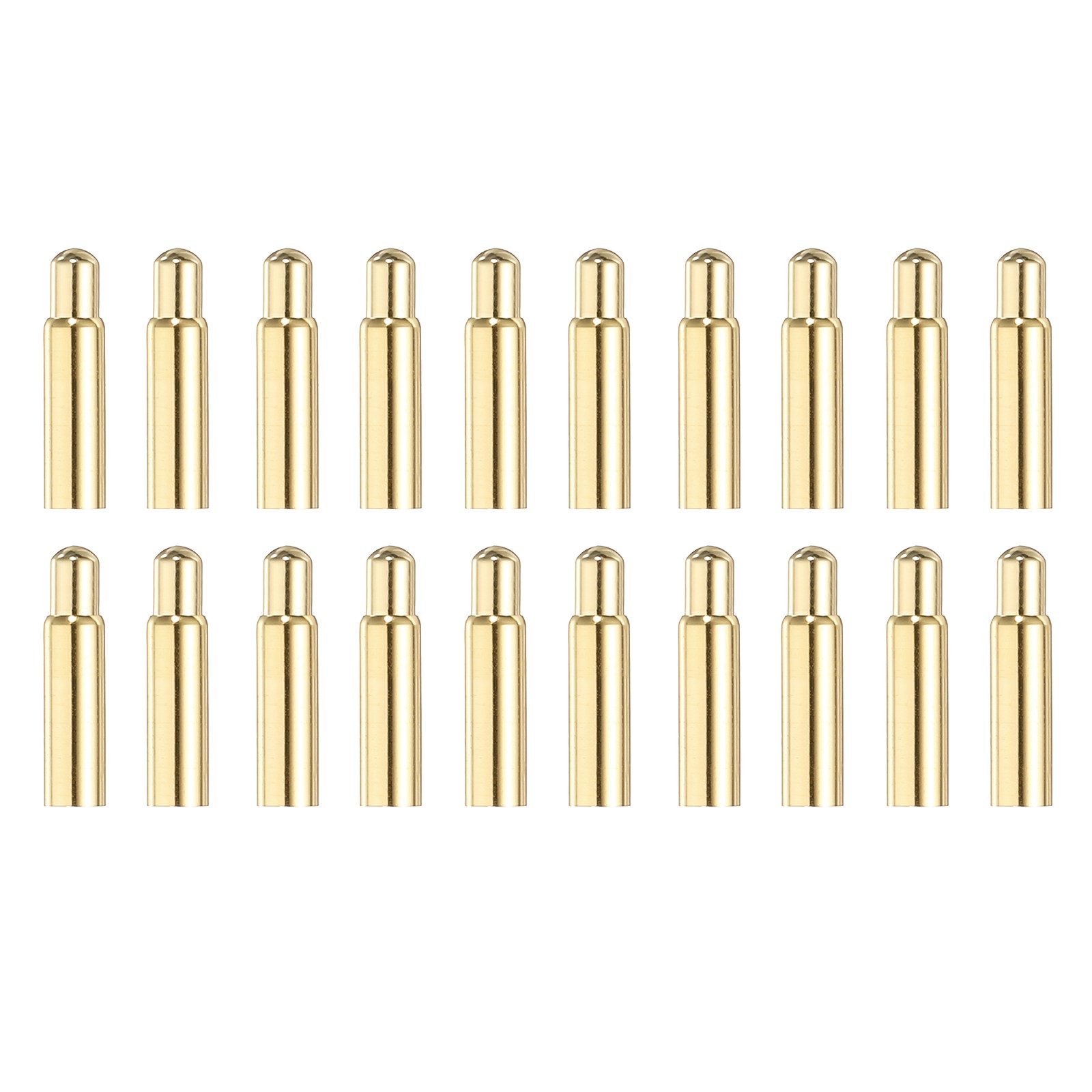20 Pcs 11mm Spring Test Probe Pin, Gold Plated Spring Loaded Thimble Pins