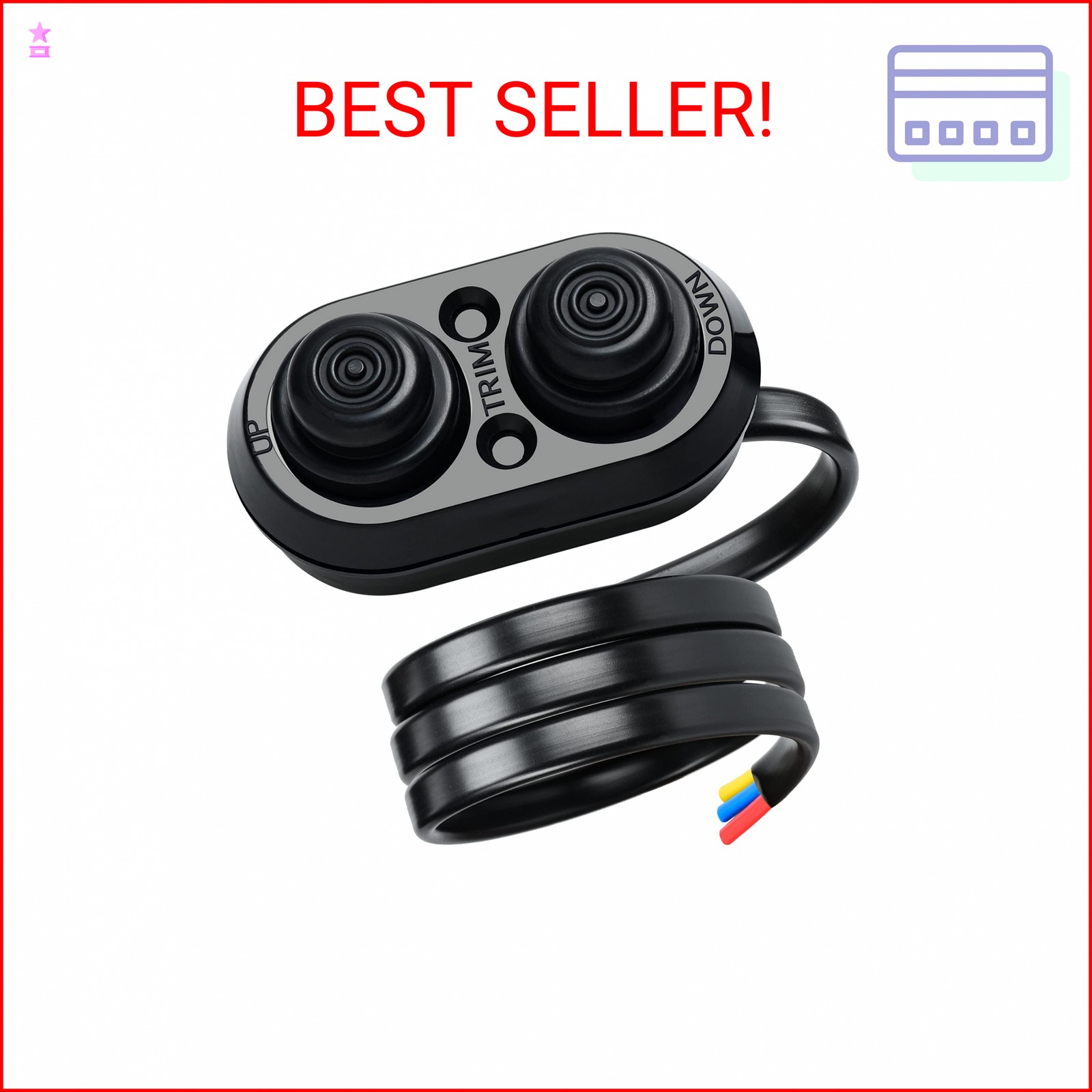 Trim Switch for Boat, Haoguo Tilt Trim Switch with IP67 Waterproof, Suitable for