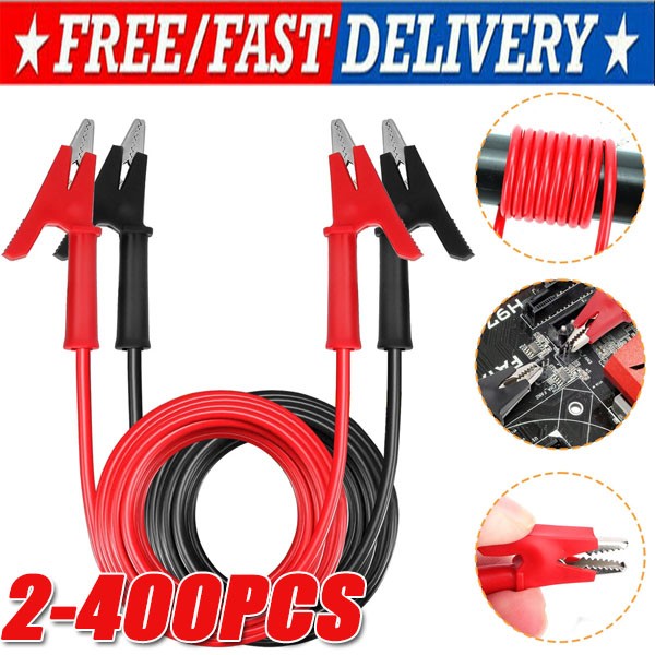 Alligator Clips Electrical Multimeter Test Leads 1500V/15A Jumper Wires Set Lot