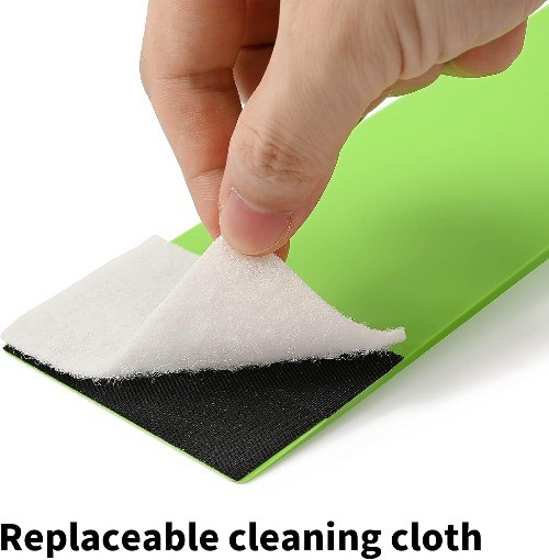 2 PCS Window Tint Tools Squeegee + Scrubber Paddle Squeegee, Long Color: Green