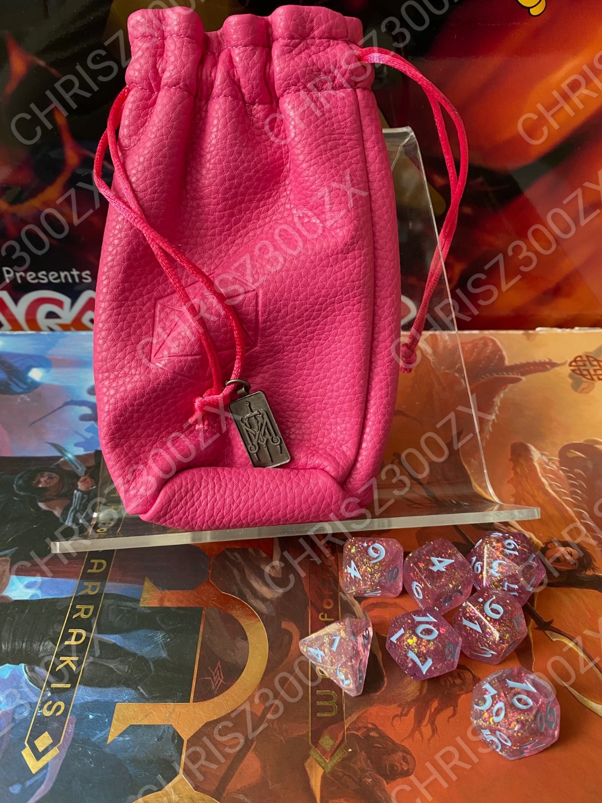 Mighty Nein Jester Lavorre Dice Set 7 Die Hard d20 Bag Critical Role Vox Machina