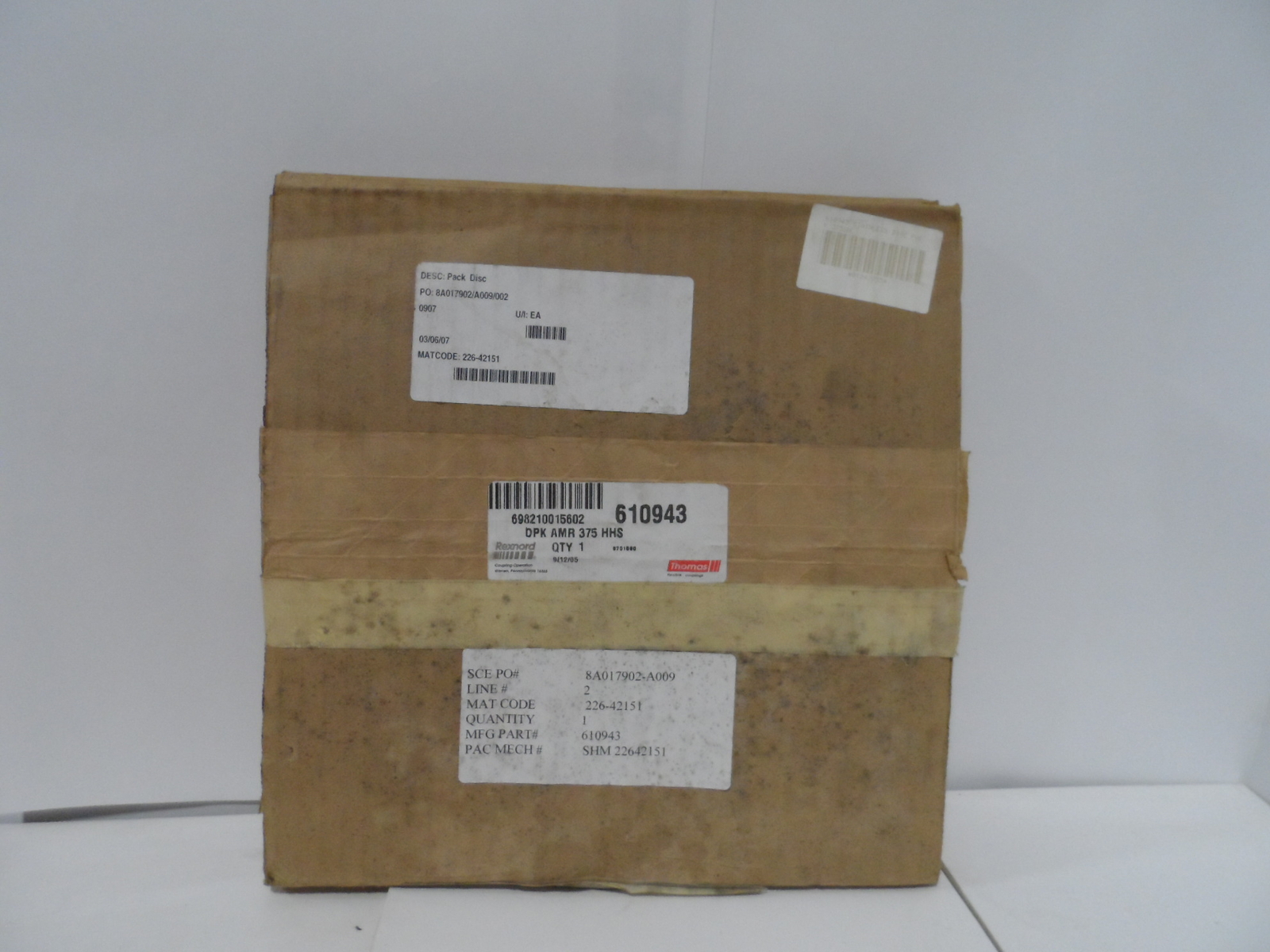 Rexnord DPKMR375 Coupling Disc Pack HHS - New In Box