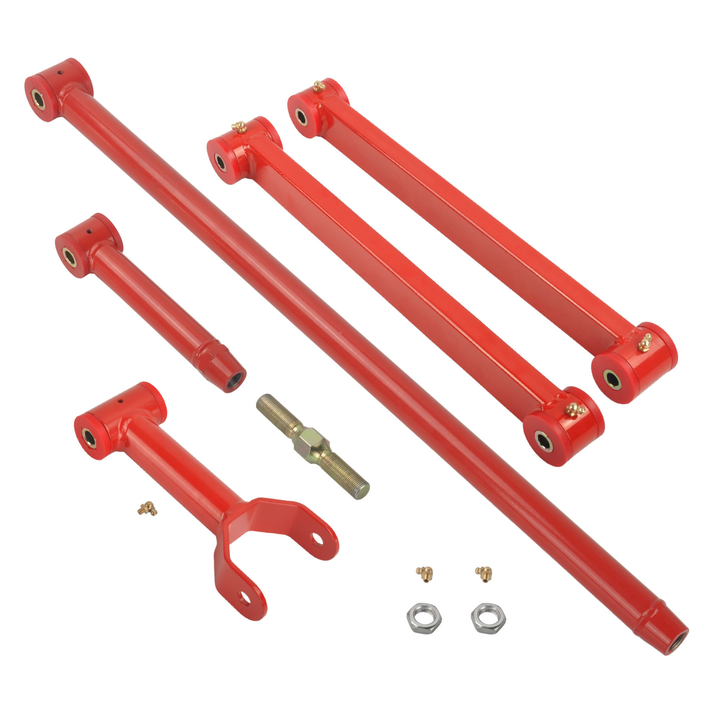 Rear Lower+Upper Control Arms+Panhard Track Bar for 2005-2010 Ford Mustang