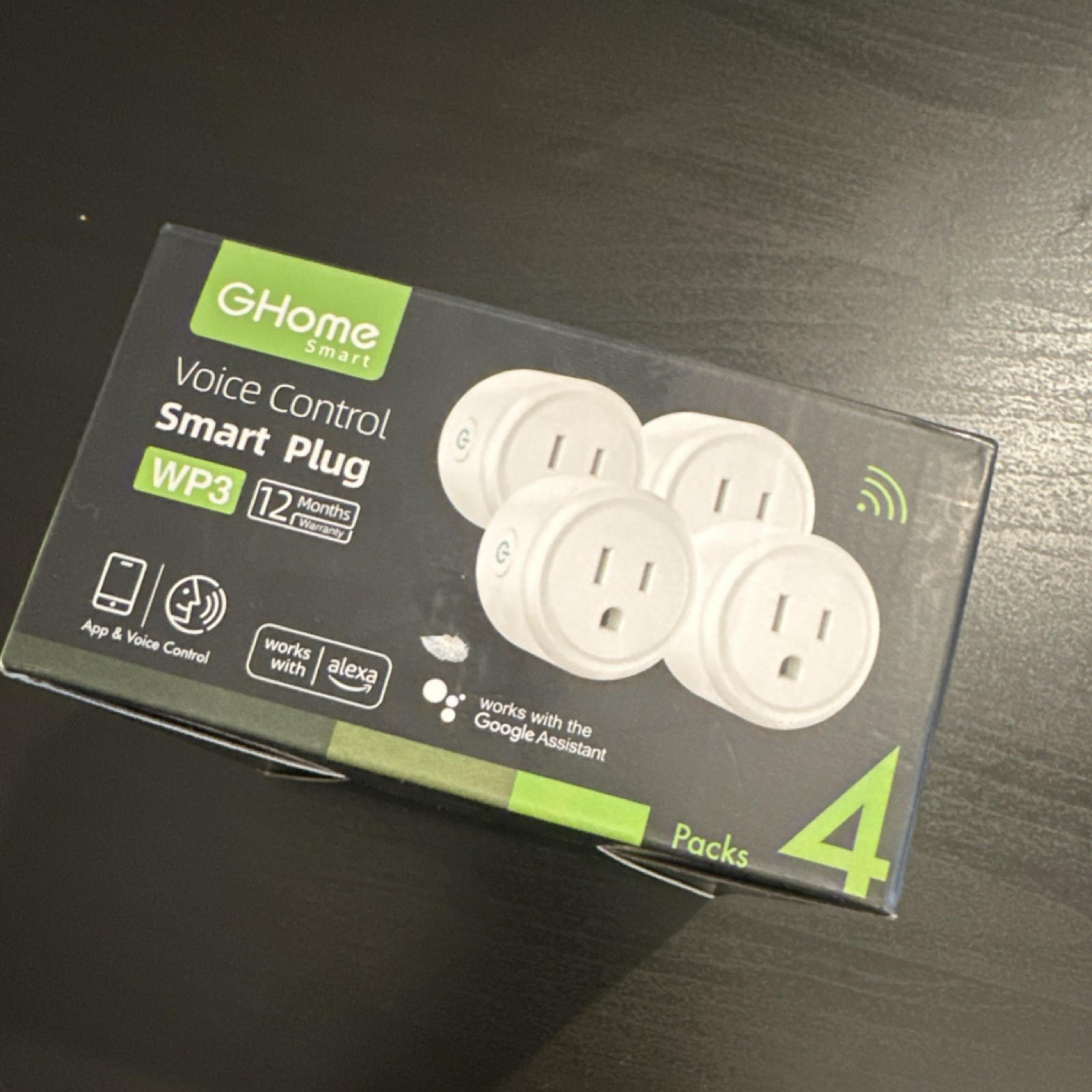 GHome Smart WP3 Wi-Fi Voice Control Smart Plug 4-Pack, Alexa Google Assistant