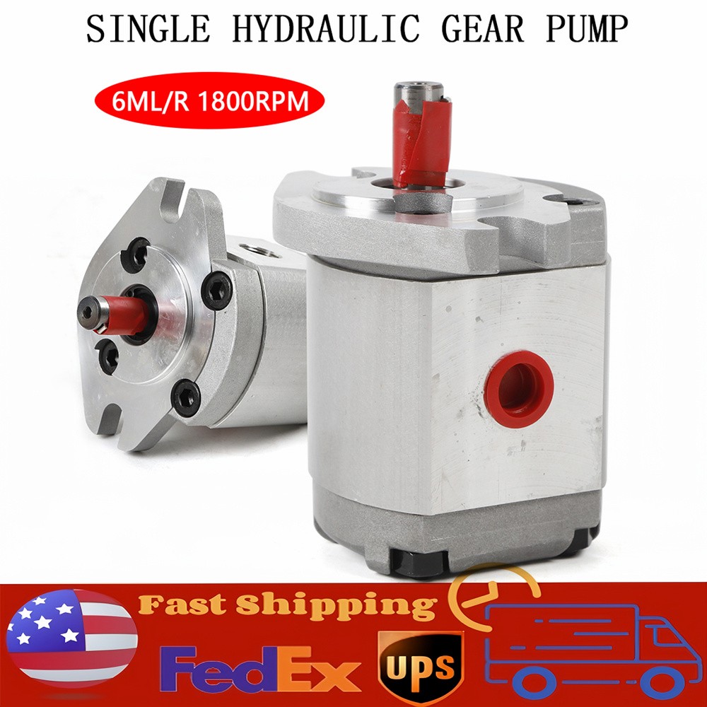 Mini High Pressure Hydraulic Gear Pump SAE Flat Key 6ML/R