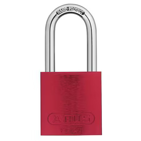 Abus 72 Hb/40-40 Kax3 Red Lockout Padlock, Keyed Alike, Aluminum, Red, 1 1/2 In