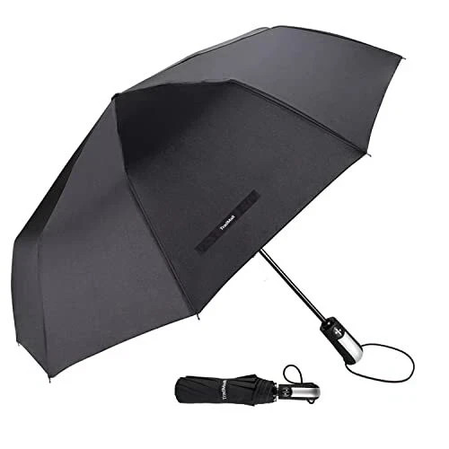 46" Large Umbrella Automatic Open & Close, Anti-UV & Windproof Fiberglass Ribs