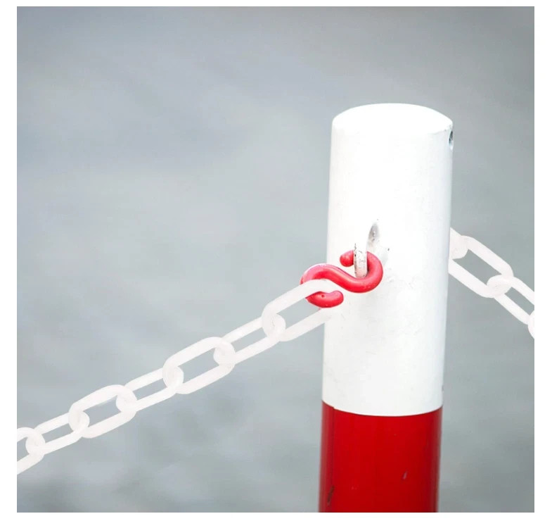 164Ft White Plastic Chain Links Crowd Control Barrier Lightweight Decor Line