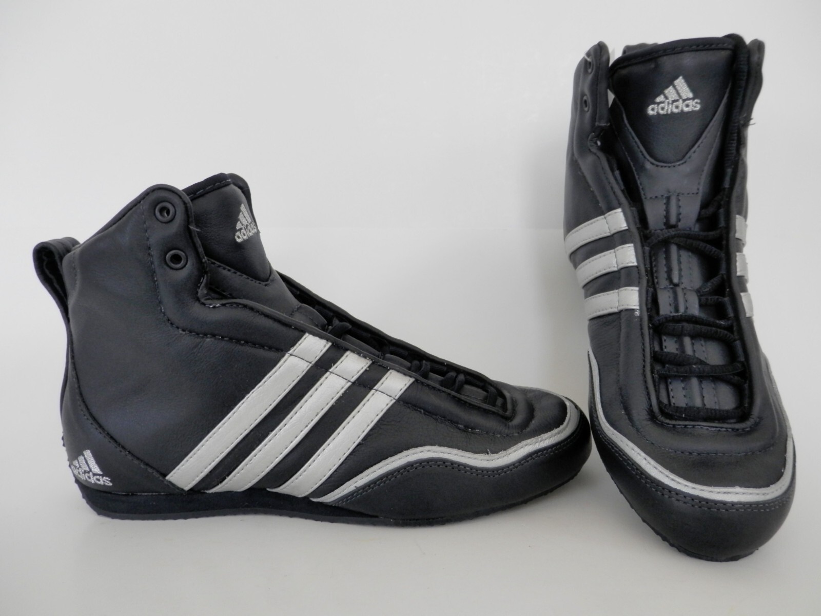 Adidas VinTage RARE BOXING TRAINER LEATHER Shoe Box Mid Boot Hog YOUTHS sz 5 nib