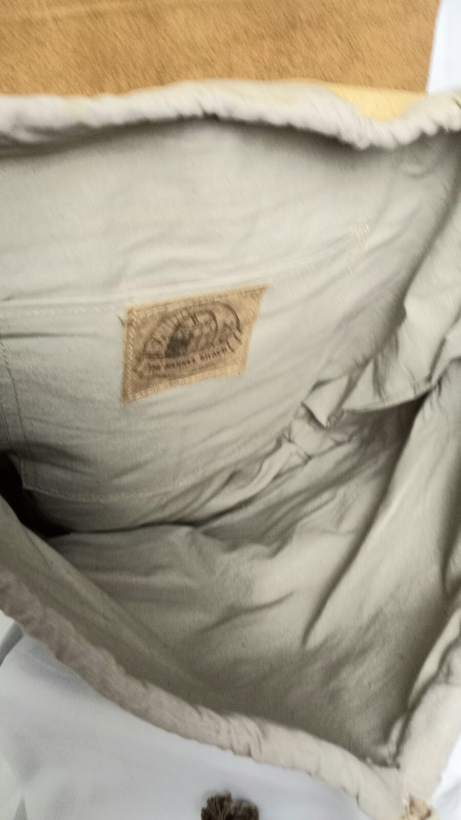 THE BARREL SHACK THE CHRISTOPHER O'SIZE BEIGE CANVAS & BROWNLEATHER BACKPACK NEW