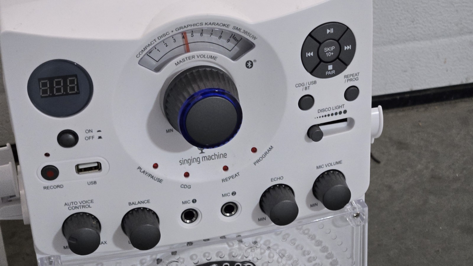 Singing Machine SML385UW Karaoke System – CDG, Bluetooth, Microphone – with CD