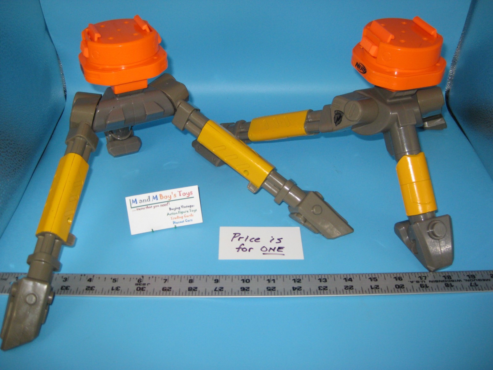 2008 Hasbro Nerf Vulcan TRIPOD Part Only EBF25 3-Legged Stand Yellow,Orange,Gray