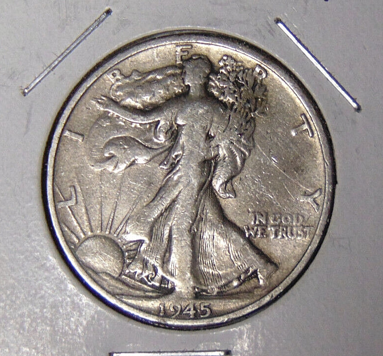 1945-S Walking Liberty Silver Half Dollar F+ Detail San Francisco Mint (52324)