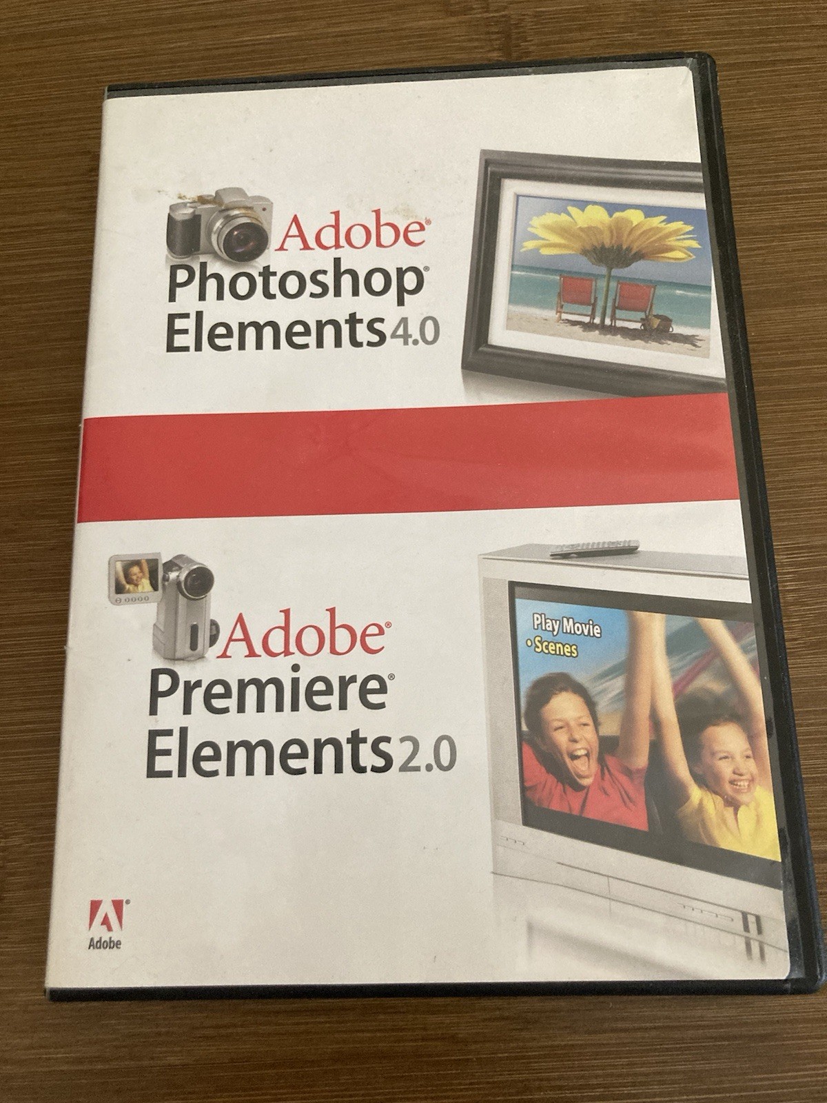 Adobe Photoshop Elements 4.0 Premiere Elements 2.0 Serial Numbers Tested w/Case