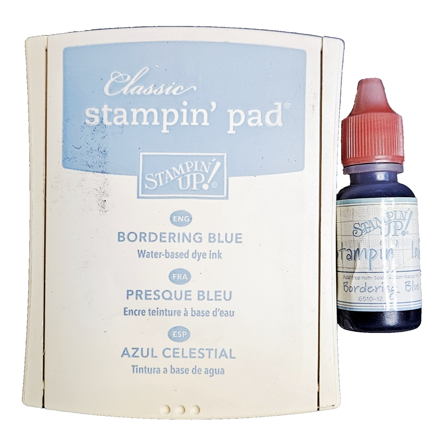 BORDERING BLUE Stampin' Up! Ink Pad & Reinker Refill Pastel Classic su15